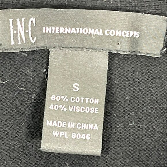International Concepts INC Small Black Cardigan Open Front Short Sleeve 22d - Picture 4 of 9